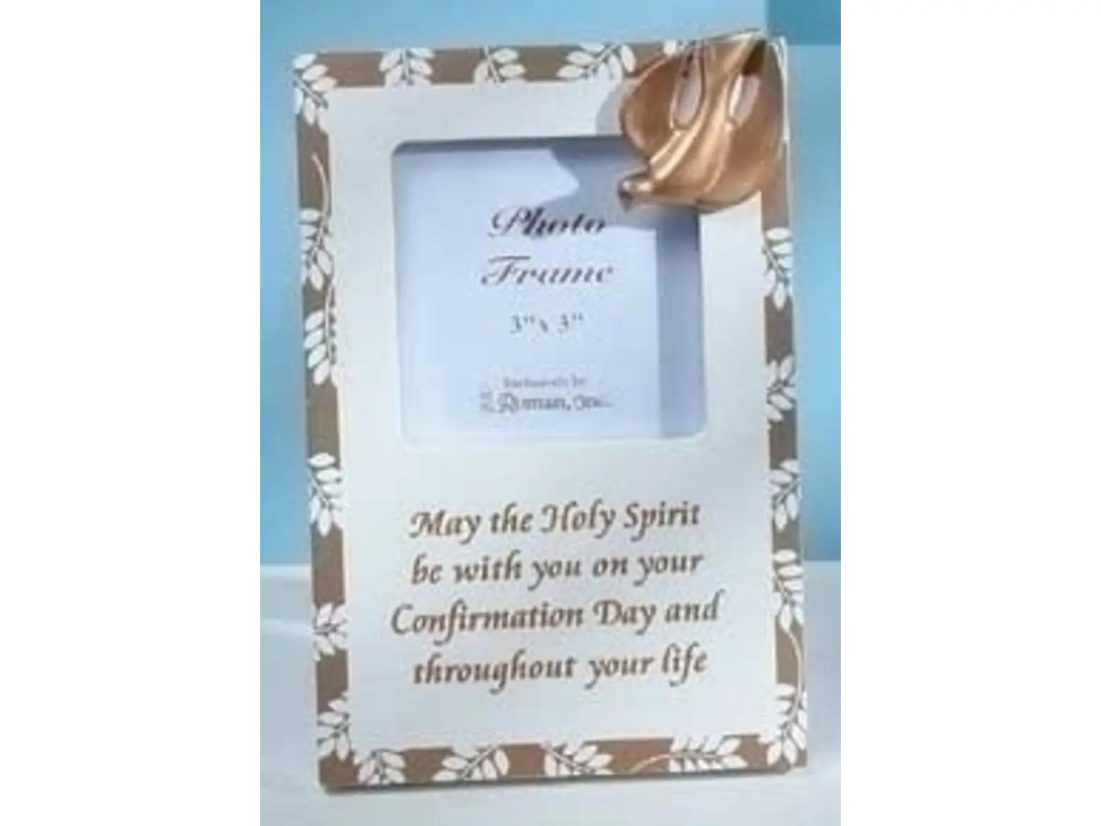 Roman 6386132 Rectangular Gold Confirmation Theme Photo Frame, 3x3 in. Specialty Religious Portrait Frames, Pack of 6 Pieces