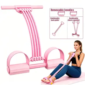 3-in-1 Multifunction Pedal Resistance Band, Elastic Pull Rope for Home Gym Full-Body Workouts, Sit-Up, Abdominal Training & Yoga Fitness Equipment