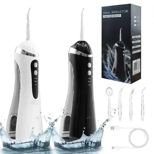 Rechargeable wireless electric water flosser, providing three modes, four types of nozzles, 360 degree rotating nozzle holder, USB power supply, perfect gift for oral care, Portable Oral Irrigator