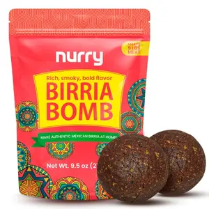 Birria Bomb Balls - Authentic Mexican Spice Birria Mix for a Rich, Smoky, Bold Flavor Experience - 2 Birria Bombs Per Pack - Cooks up to 9 lbs (4 kg) Meat - Just Add Water And Meat of Your Choice