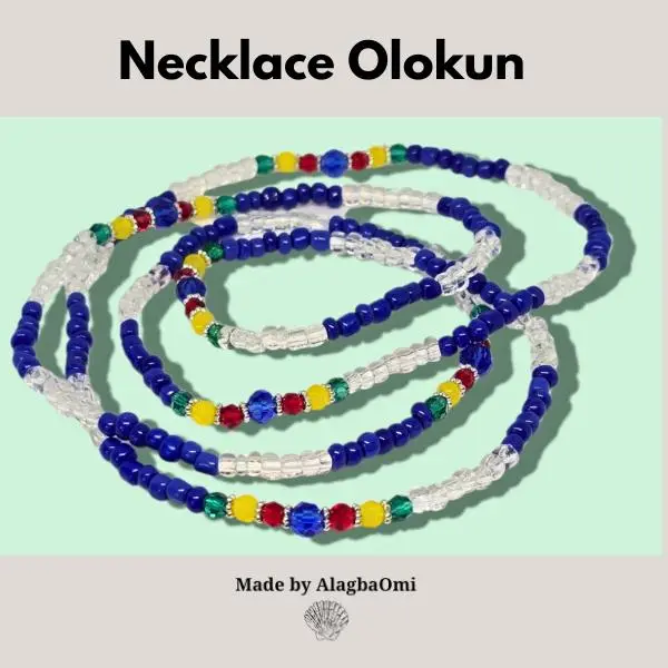 Olokun Protection Necklace, Fashion Costume Jewelry Accessory