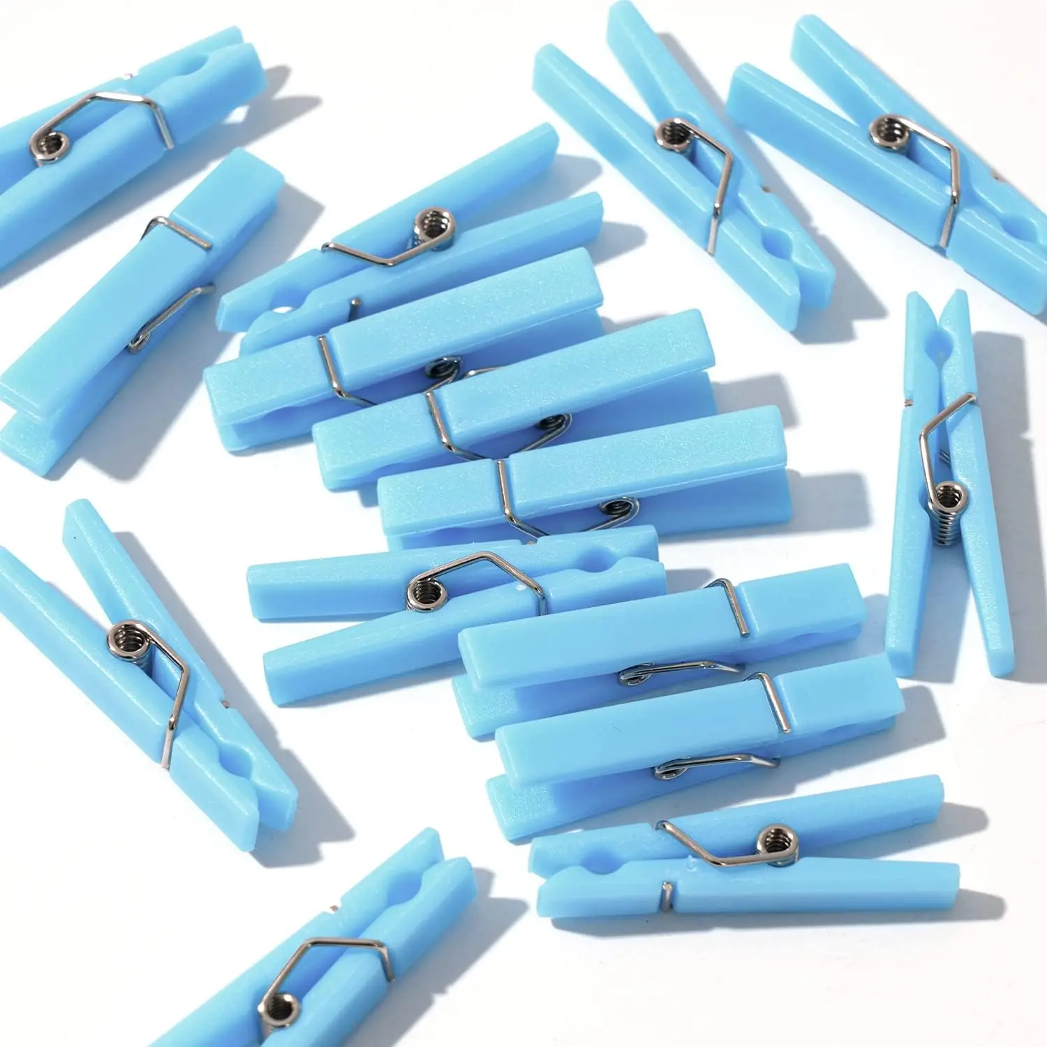 60 count  Shower Clothespin  Boy Plastic Mini Clothes Pins 1.4 inch for Party Decorations,DIY Crafts(Blue)