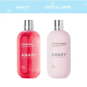 AMAXY Soluge Hydration Shampoo & Conditioner Set 13.4fl. oz *2 for Stronger and Thicker Hair, Nourishing and Rejuvenates, with Amonid Acid, Natural Ingredients, Provide Frizz Control, Increase Scalp Elastic