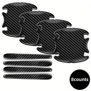 Car Door Handle Sticker (8 Counts/Set), Anti-scratch Car Door Handle Sticker, Anti-collision Car Sticker, Universal Car Exterior Accessories, Decal, Car Decals, Decal For Cars