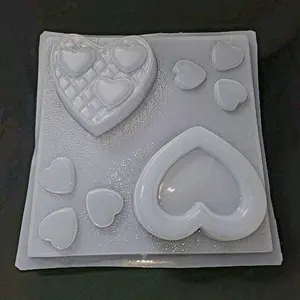 Heart themed Plastic Mold with 4 designs