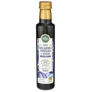 Whole Foods Market Aged Balsamic Vinegar of Modena 8.5 Fl Oz Imported from Italy Masterfully Aged in Wooden Barrels