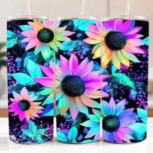 Sunflowers | 20oz Skinny sublimation transfer print out (TRANSFER ONLY, NOT A FINISHED TUMBLER)