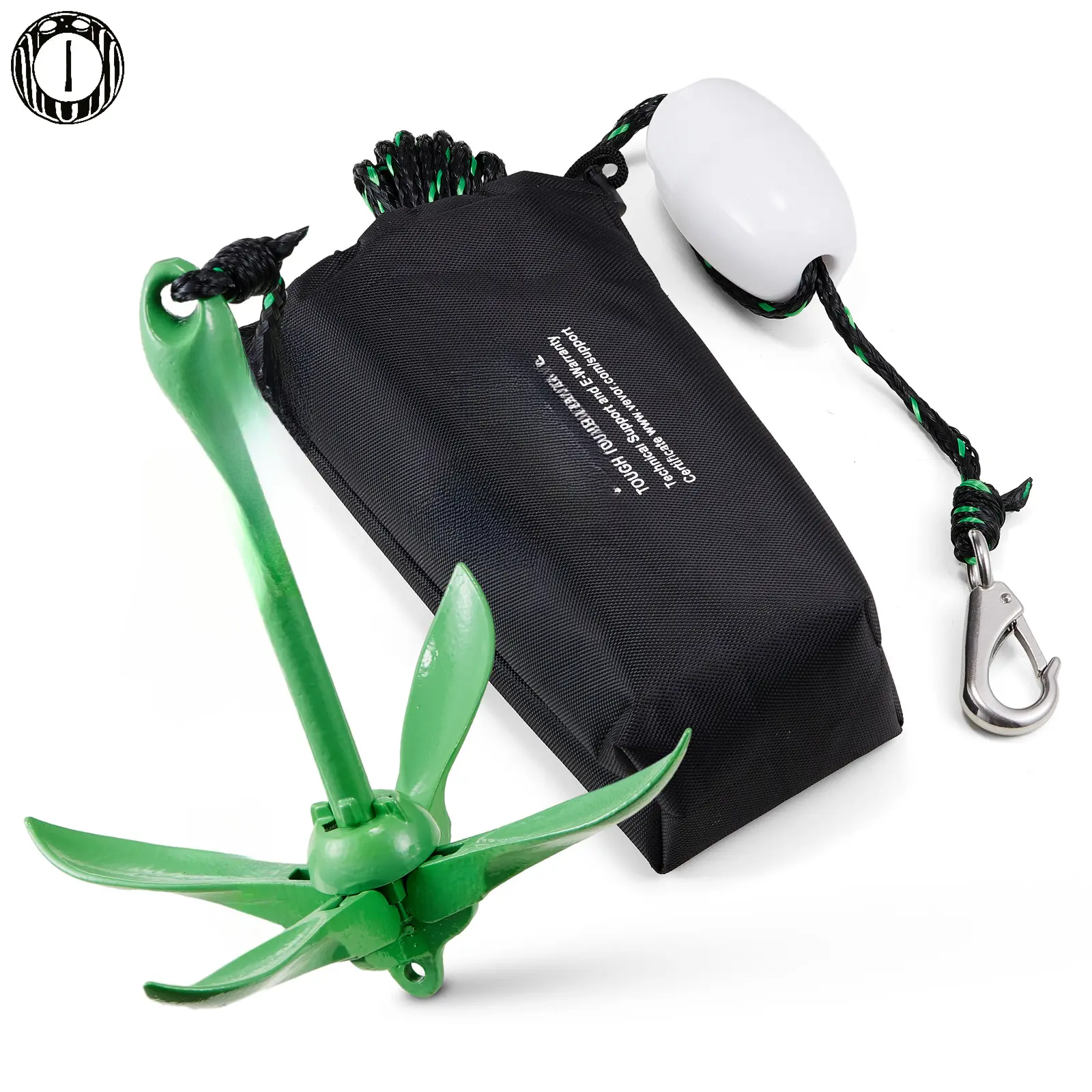 Kayak Anchor Kit 3 5 lb Paddle Board Anchor with 26 2 ft Rope Buoy and Storage Bag Folding Small Boat Anchor with Snap Hook for Kayaks Canoes Accessories
