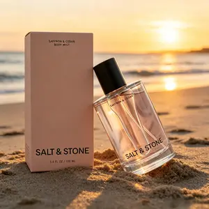 Salt & Stone Saffron & Cedar Body Mist  | Skincare-Infused Hair & Body Spray for Women & Men | Hydrating with Glycerin & Red Algae | Vegan & Cruelty-Free | 3.4 fl oz / 100ml