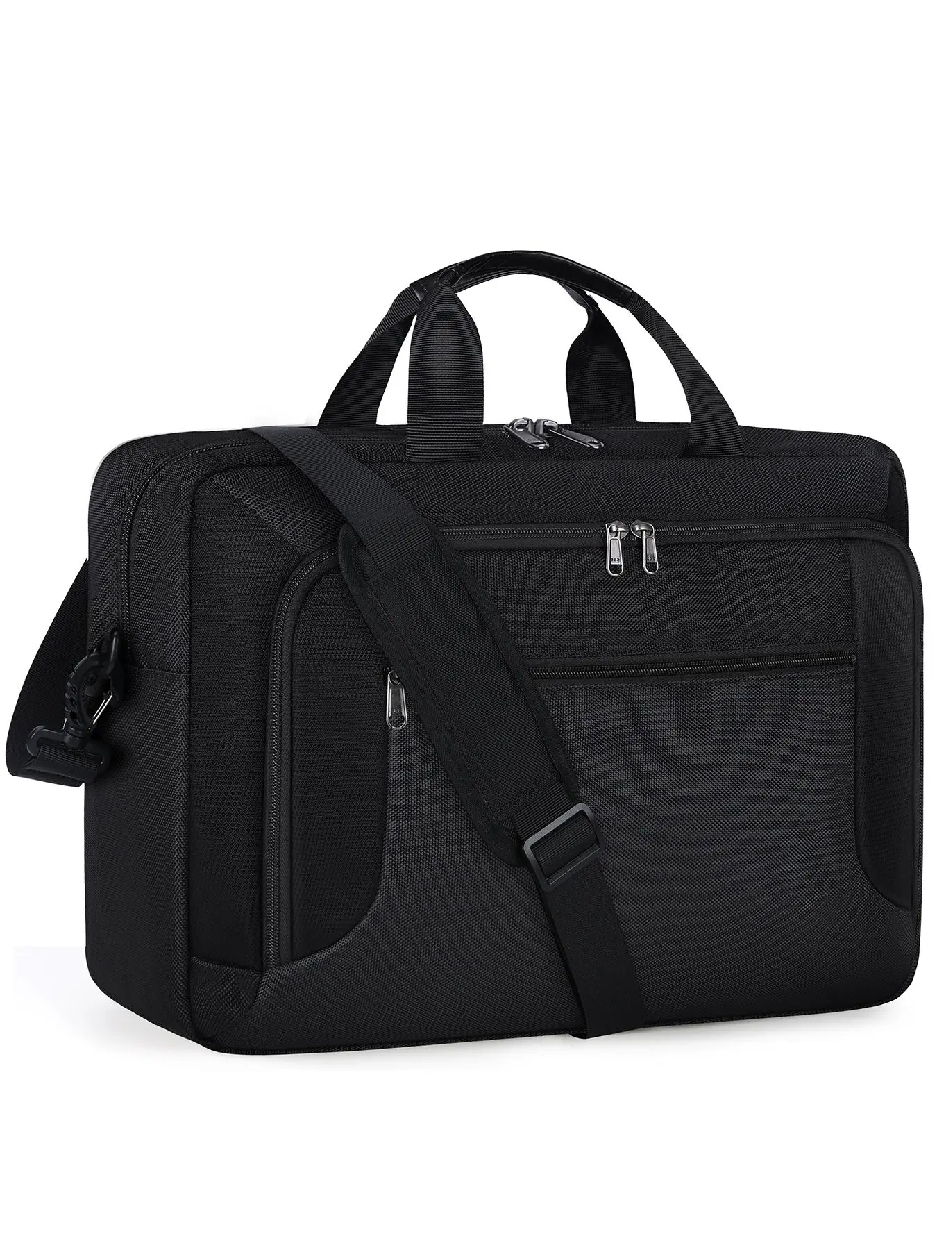 Solid Color Laptop Bag, Large Capacity Waterproof Protection Laptop Case, Business Office Work Computer Bag, Adjustable Shoulder Bag, Laptop Travel Bag, Laptop Work Bags