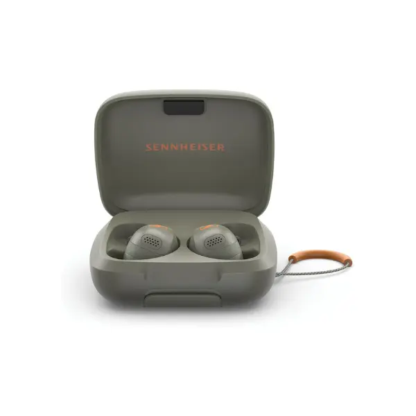 Sennheiser Momentum Sport Earbuds with Sport Sound Tuning and Adaptive ANC, Secure Fit, 24-Hour Battery Life, Fitness Tracker for Body Performance Data - Olive