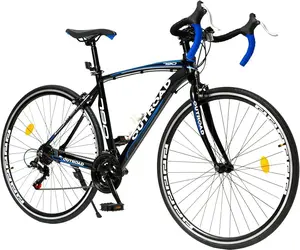Outroad 700C Road Bike 21-Speed Aluminum Frame Dual V Brakes for Men Women Blue/Red Black White 1.2 Inch Wheel 5'3-6'0 Inch Height
