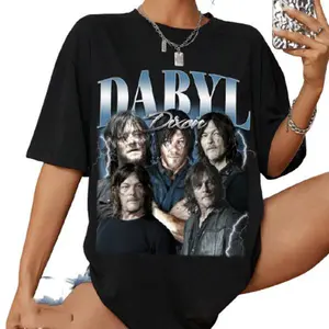 Vintage Daryl Dixon & Norman Reedus Tshirt - Daryl Dixon The Walking Dead Movie Tshirt