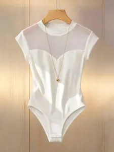 Elegant Versatile Round Neck Jumpsuit, Summer Women's One-Piece Dress, Holiday Beachwear, Casual Graduation, Bodycon Romper