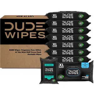 Dude wipes-  flushable wipes - unscented