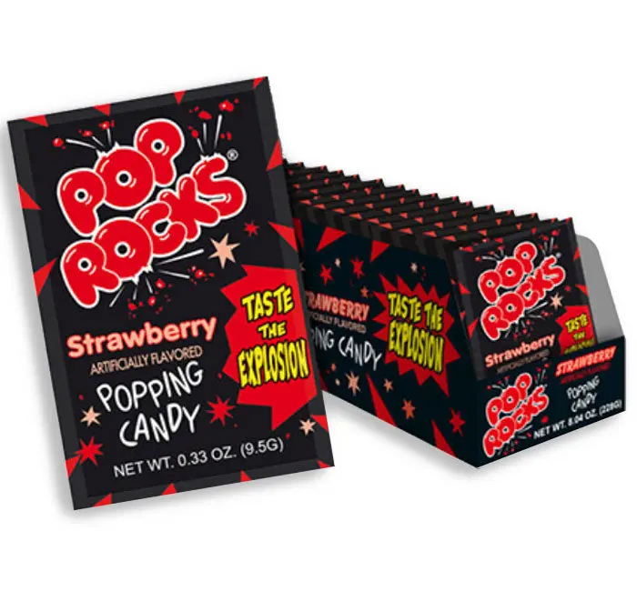 Pop Rocks Strawberry Popping Candy –  Fizzy Candy Packs - - 24 Pack