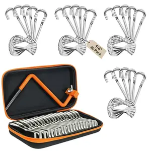 Fence Wire Tightener with Bag, 20 count 6mm Barb Wire Fencing with Tighteners Handle, 1/4" Fence Wire Tensioning Tool for  Tightening Wire Fence