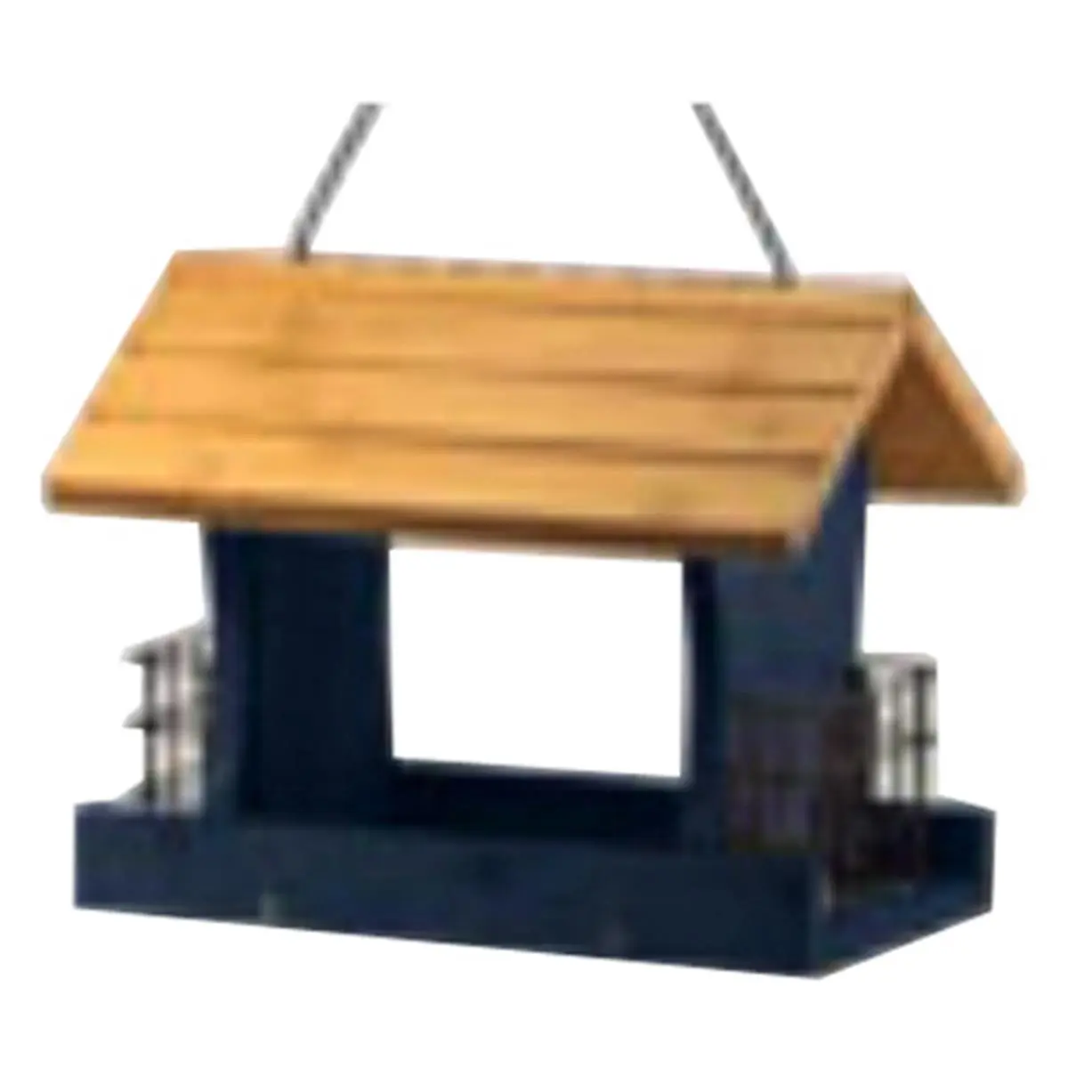 212 MAIN 12 in. Large Blue Natural Cedar Wooden Bird Feeder - Suet Cages Compatible, Easy-to-Clean, Easy-to-Fill, Generous Feed Capacity, Drainage Screen Bottom, 3.65 lbs Bird Feeding Tool