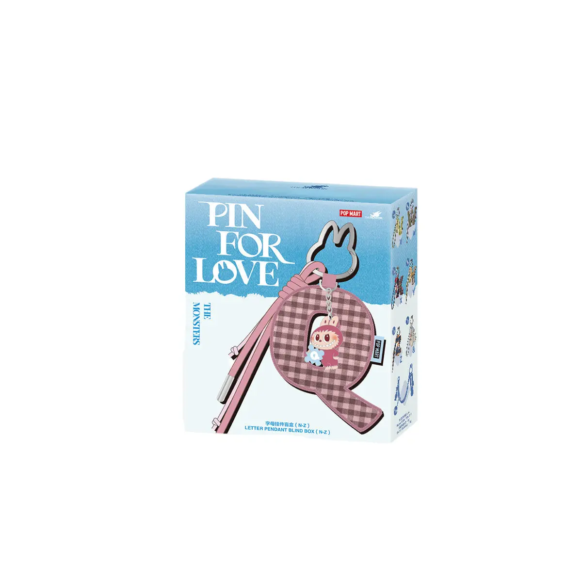 Pop Mart Labubu The Monsters Love Series Alphabet Form Letter Pendant (N-Z) Single Blind Bag Keychain - 100% Authenticity Guaranteed, Surprise Charm Key Fob for Collectible Figurine Enthusiasts, Keychains, Blind Bags