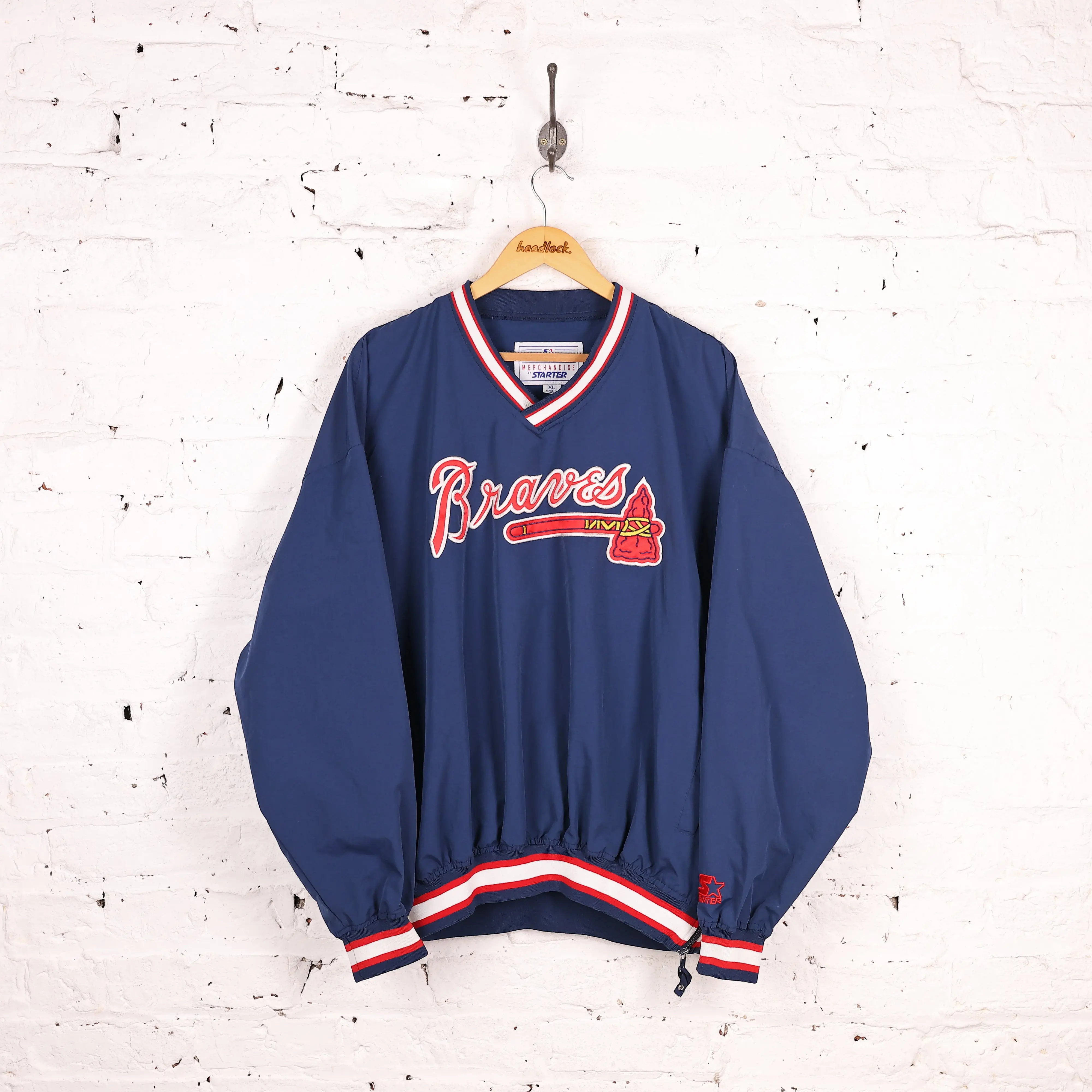 Starter Atlanta Braves MLB28 Drill Shell Top - Blue - XL