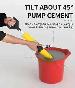 Manual caulking gun, caulking and sealing gun, seam filler tool, round and flat, extended multifunction cement gun, interchangeable heads for doors and windows