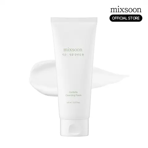 [mixsoon Official Shop] Centella Cleansing Foam - 5.07 fl.oz/150ml Low pH Gentle Foam-Based Facial Cleanser with Salicylic Acid, Sensitive Skin-Friendly, Hydrating Soothing Beauty Product for Selfcare (Centella Facial Cleanser)