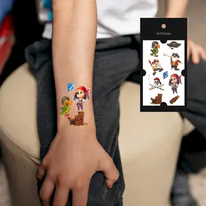 Pirates in color (GB-192). Temporary tattoos. Party tattoos. Kids tattoos. Custom design. Tattoo sets. Ukrainian. Realistic. Waterproof