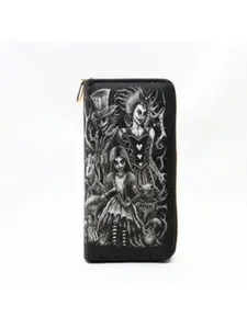 Gothic Dark Halloween Witch Monster Women's Card Slots Wallet Card Holder, Long Multi-Card Coin Purse, Zipper Handbag, Phone Bag, Party Accessory, Wallets Women