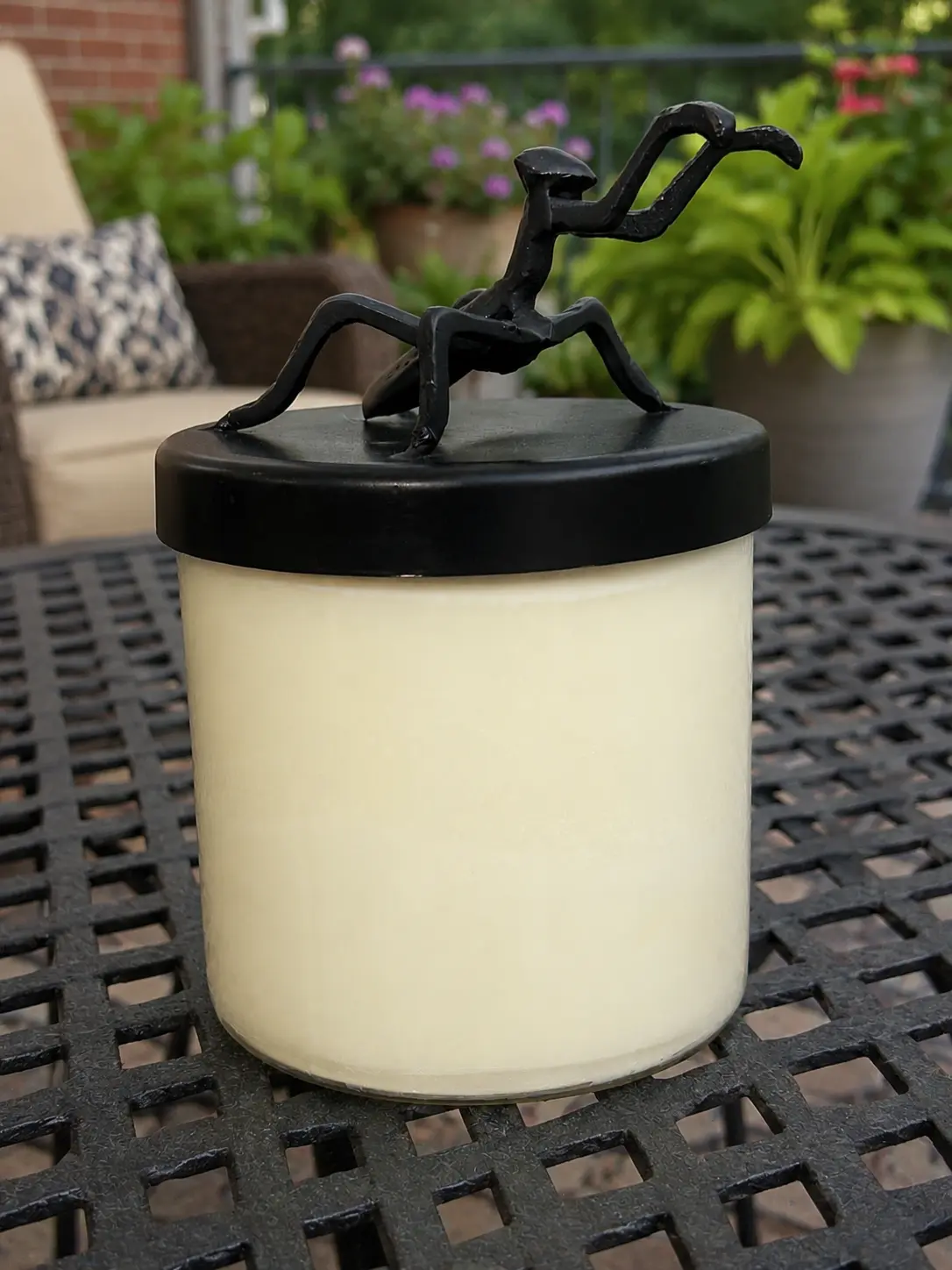 TLC Candle Co. Ology Grasshopper Outdoor Home Decor Candle, Citronella Scented Natural Soy and Beeswax with Essential Oil Blended Fragrance, 4lbs., Made in the USA