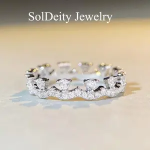 Stacked Lace Ring Set Sterling Silver Round-Cut Cubic Zirconia  Band Ring Cocktail Jewelry for Women and Men  Eternity Stackable Engagement Ring Anniversary Band