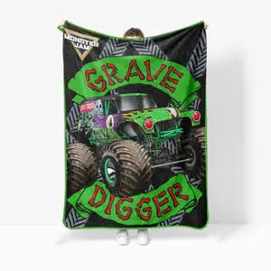 Soft Funny Throw Blanket Sunny Side Up Monster Jam Grave Digger Warm Nap Blankets Home Bedroom Decor Bedroom sofa travel multi-scene use