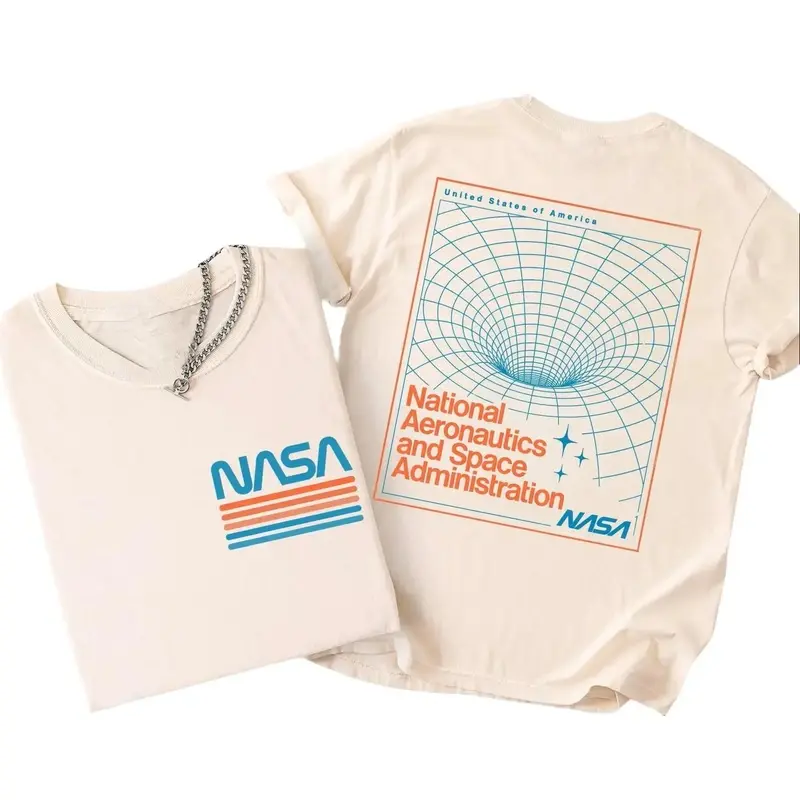 NASA Wormhole Vintage T-Shirt, Retro NASA Insignia Tee, Space Science Graphic Shirt, Unisex Streetwear Gift For Space Lovers