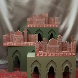 Wooden Ramadan City Countdown Calendar
