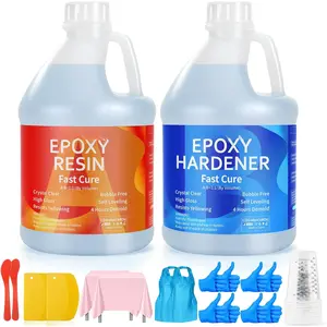 Clear Epoxy  Kit 1 Gallon, Bubble-Free, Anti-Yellowing, Self Leveling Easy Mix 1:1 Coating and Casting  for Table Top, Molds, Tumbler Crafts, Painting, , DIY Gifts