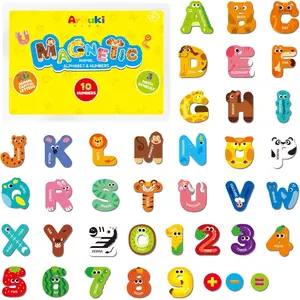 39 PCS Large Magnetic Letters and Numbers, Fridge Magnets for Toddlers 1-3, Cute Animials Alphabet Magnets Kit for Educational Learning