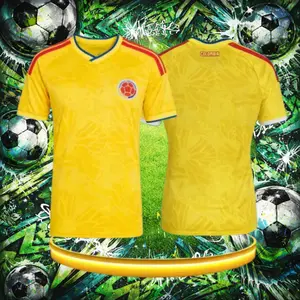 2026 World Cup Colombia National Team Home Yellow Short Sleeve Soccer Jersey Fans Version
