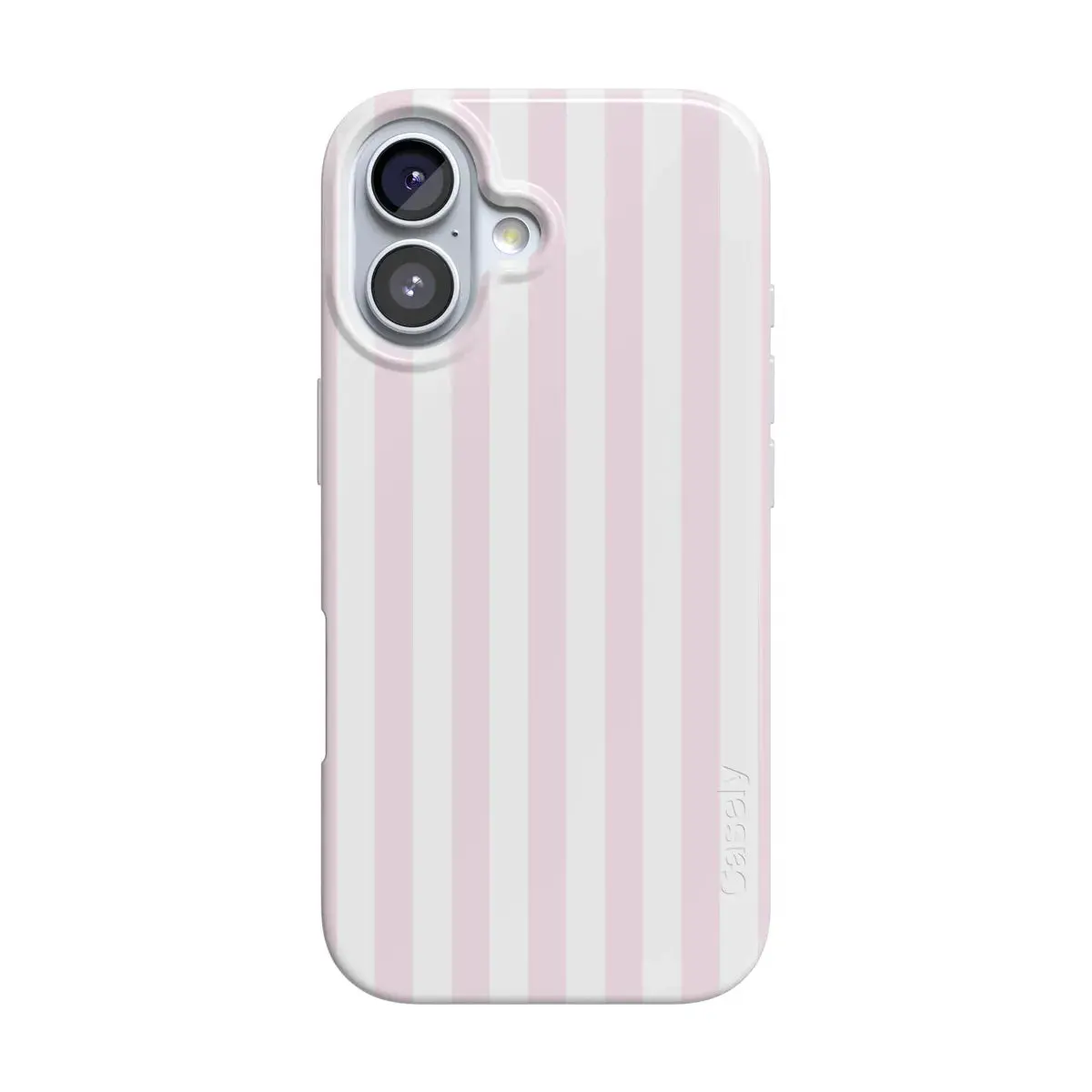Casely iPhone 16 Case | Sunday Best | Pink Stripes | Compatible with MagSafe | Classic Ultra Thin Design