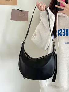 Trendy Crescent Bag New Fashion Casual Shoulder Crossbody Bag Versatile Dumpling Bag, Stylish Minimalist Design for Daily Use Hobo Crossbody Bags