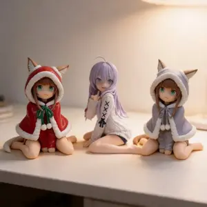 My Cat Is a Cute Girl Azuki & Wandering Witch Elaina Anime Figures - 10cm Car & PC Case Decoration Model Toy