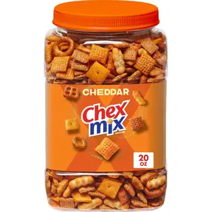 Chex Mix Cheddar Snack Mix, Salty Snacks Tub, 20 oz