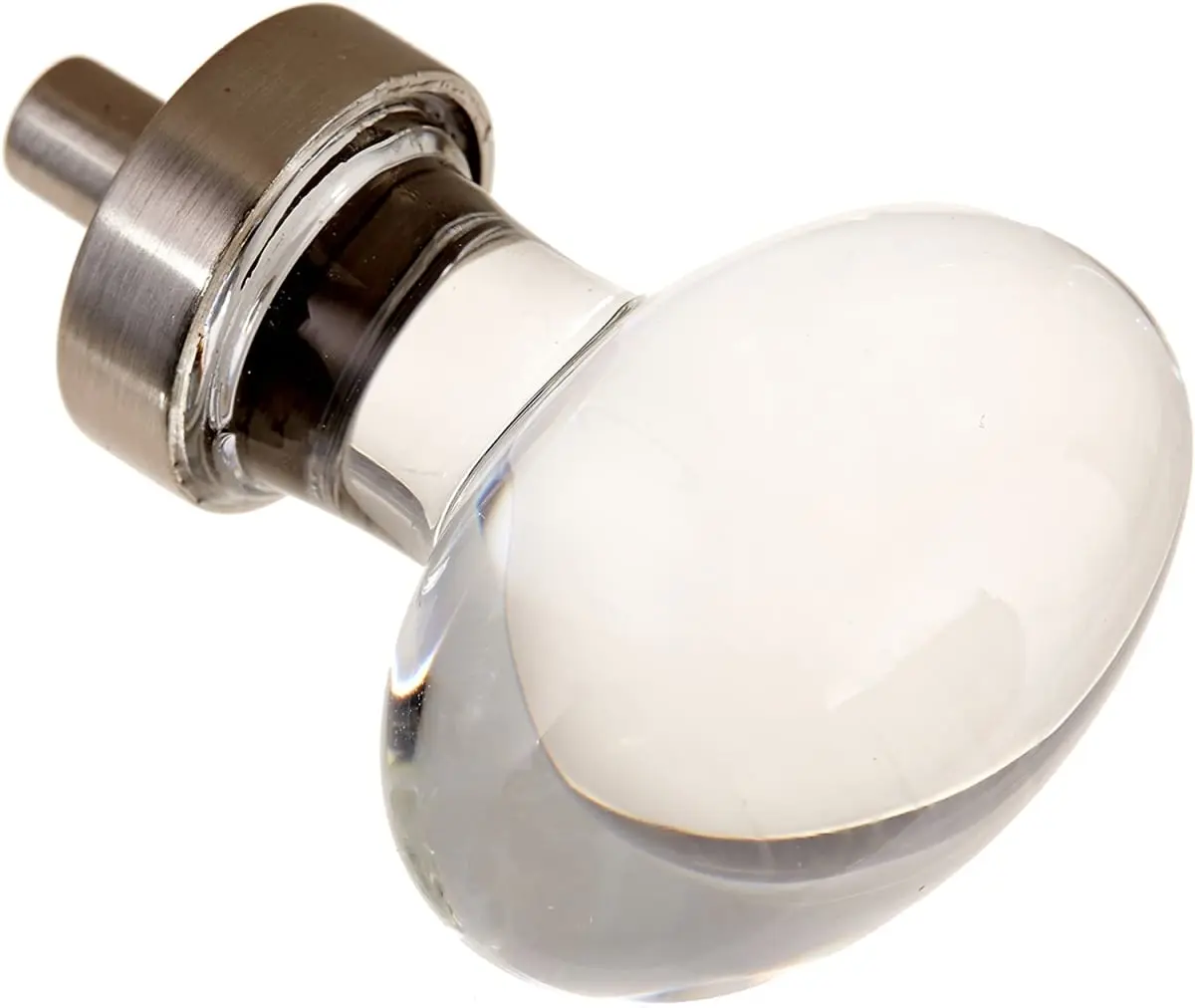Emtek 86402US15 Hampton Series Cabinet Doorknob - 1.75 in., Satin Nickel Finish, Brass & Crystal Accents