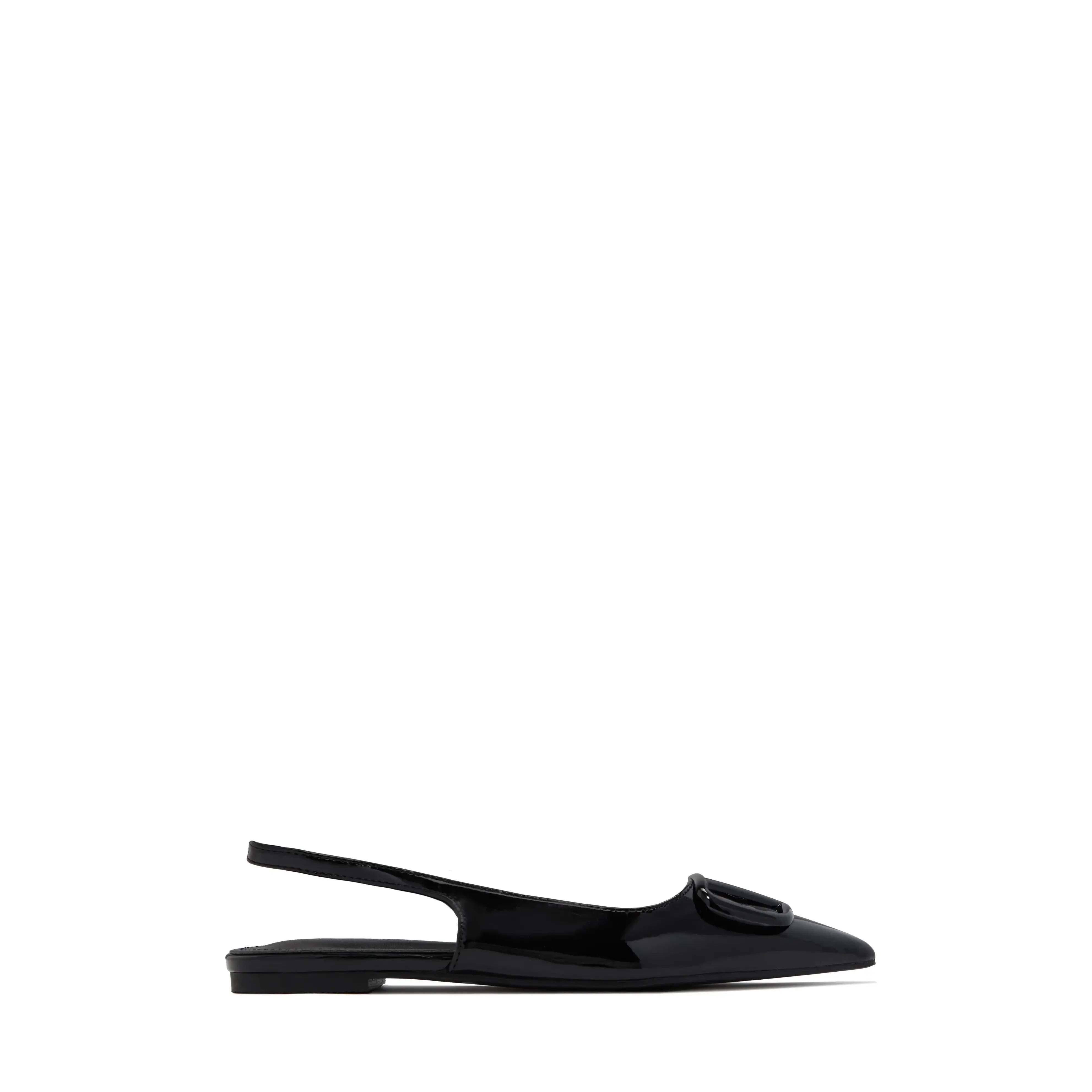 Violet Slingback Flats - Black