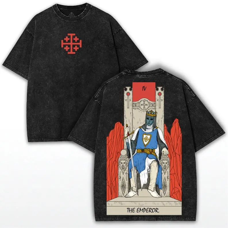 valentine shirts Baldwin IV Crusader Graphic Tee: Vintage Gothic Faithcore Streetwear