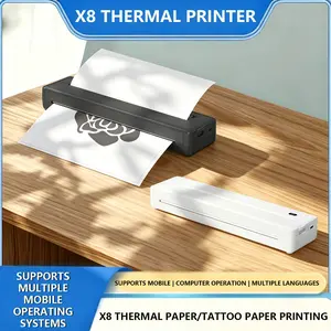 Inkless Portable Printer, Wireless Bluetooth Thermal Printer for Travel & Office, Compatible with iOS, Android & Laptop, Supports 8.5"x11" US Letter & A4 Paper, Compact Thermal Printing,SummerVibes