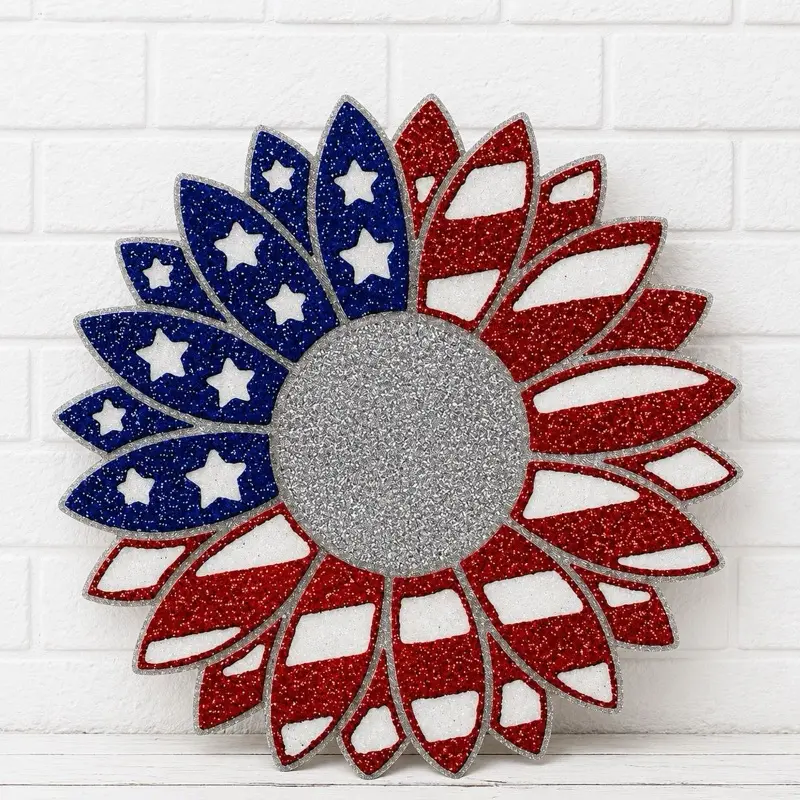 Red, White & Blue Sunflower Car Freshie Air Freshener