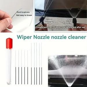 5-Piece Stainless Steel Wiper Nozzle Cleaning Kit - Multipurpose Cleaning Tool, Clean Car Glass and 3D Printer Nozzles, Gas Stove Outlets, Wipers, Needle Cleaning
