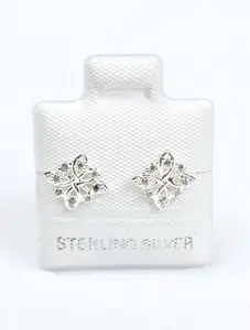 Witch Knot CZ Stud Earrings (9mm) - 925 Sterling Silver