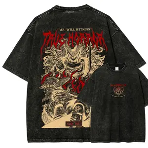 Elden Ring 'Maidenless' Mineral Washed Graphic T-Shirt - Malenia Blade of Miquella vs Tarnished 'You Will Witness True Horror' Vintage Acid Wash Oversized Gamer Tee for Soulsborne Fans