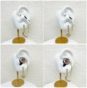 Earrings, star and moon pendants, sensory, music, and autism accessories suitable for round earplugs and irPods