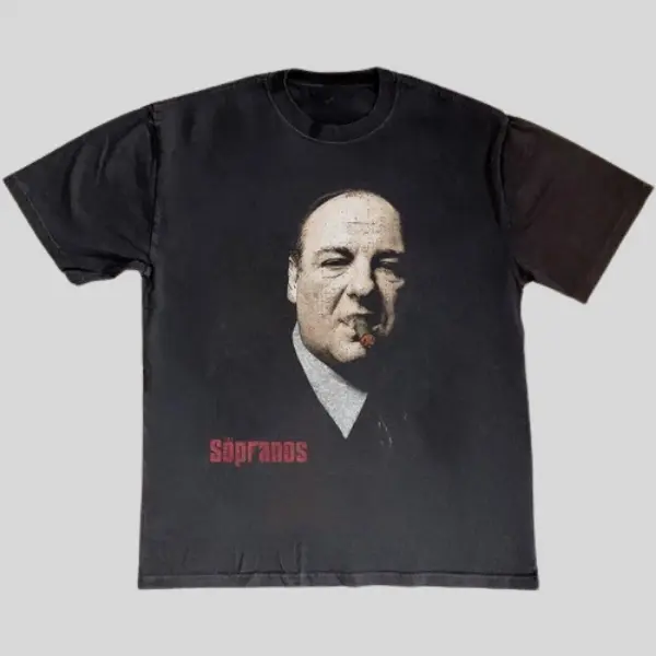 T0ny Soprano Graphic Shirt, Vintage 90s Y2K Character Tee, Retro Mafia Aesthetic Shirt